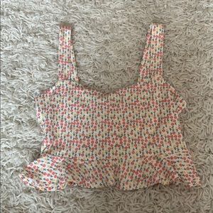 Forever21 super soft floral crop top